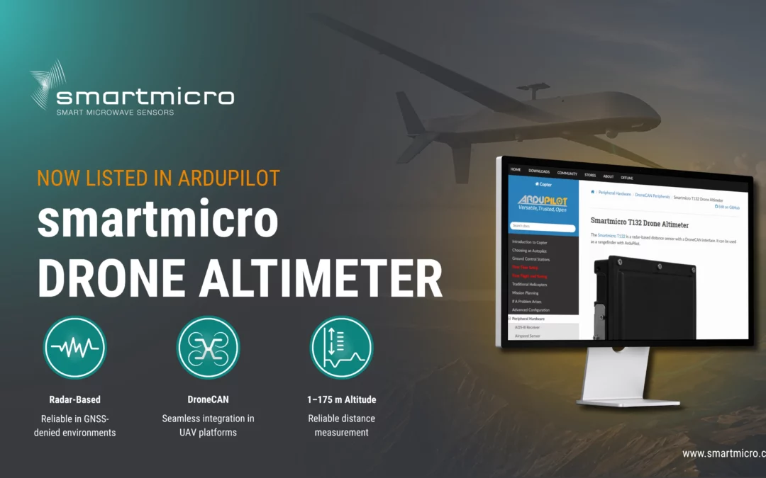 smartmicro Drone Altimeter is now included in the ArduPilot documentation